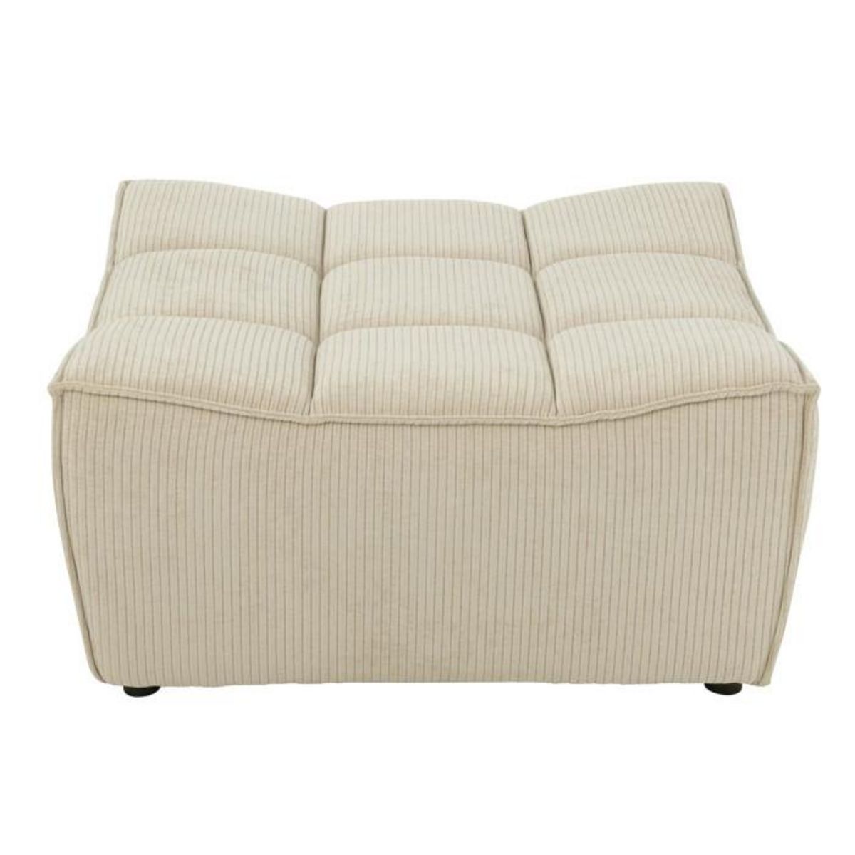 Paris Prix Pouf Matelassé  Grid  92cm Beige