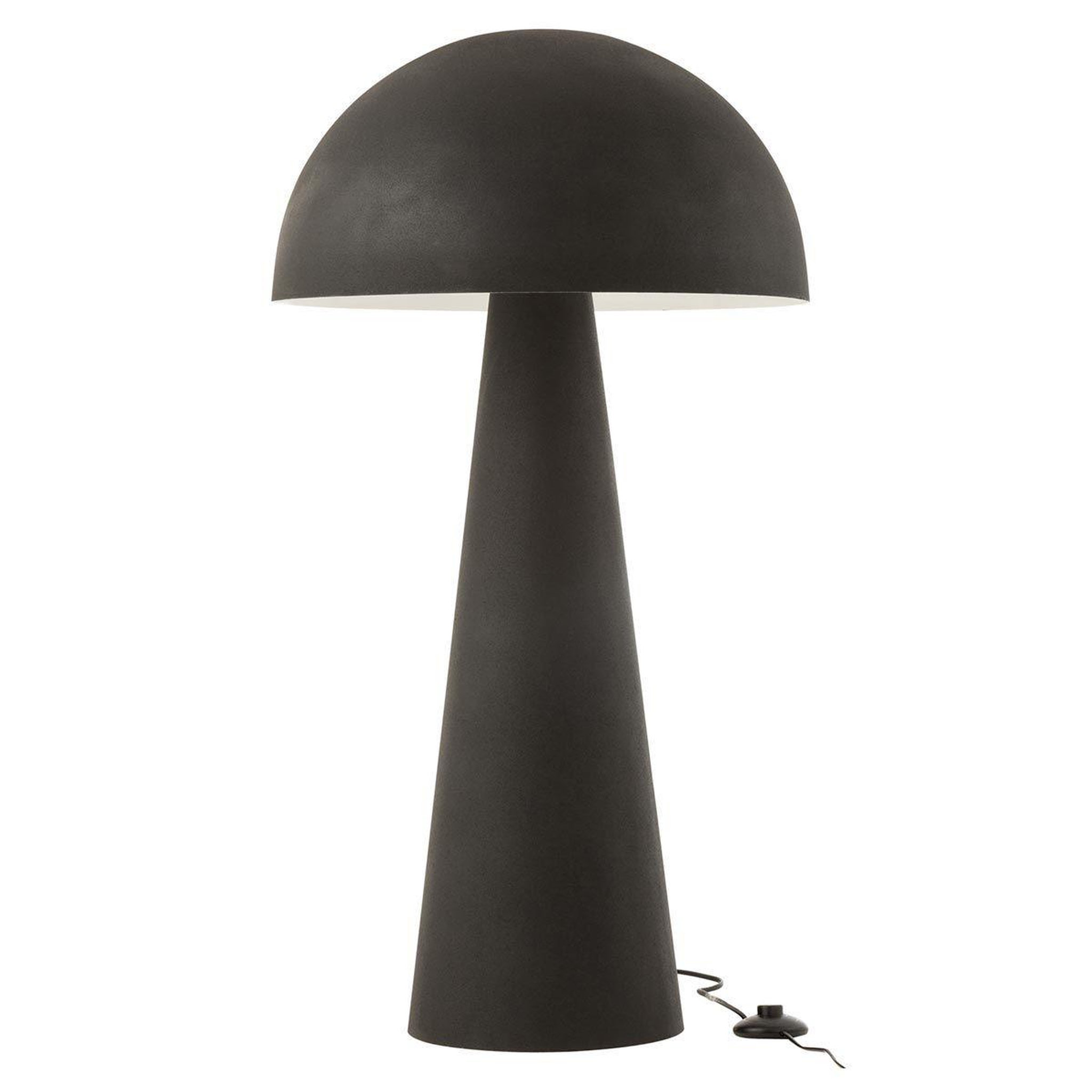 J-LINE Lampadaire design  champignon  95cm noir mat