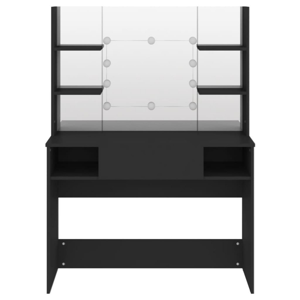 VIDAXL Table de maquillage avec eclairage LED 100x40x135 cm MDF Noir