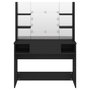 Voir la diapositive 3 : VIDAXL Table de maquillage avec eclairage LED 100x40x135 cm MDF Noir