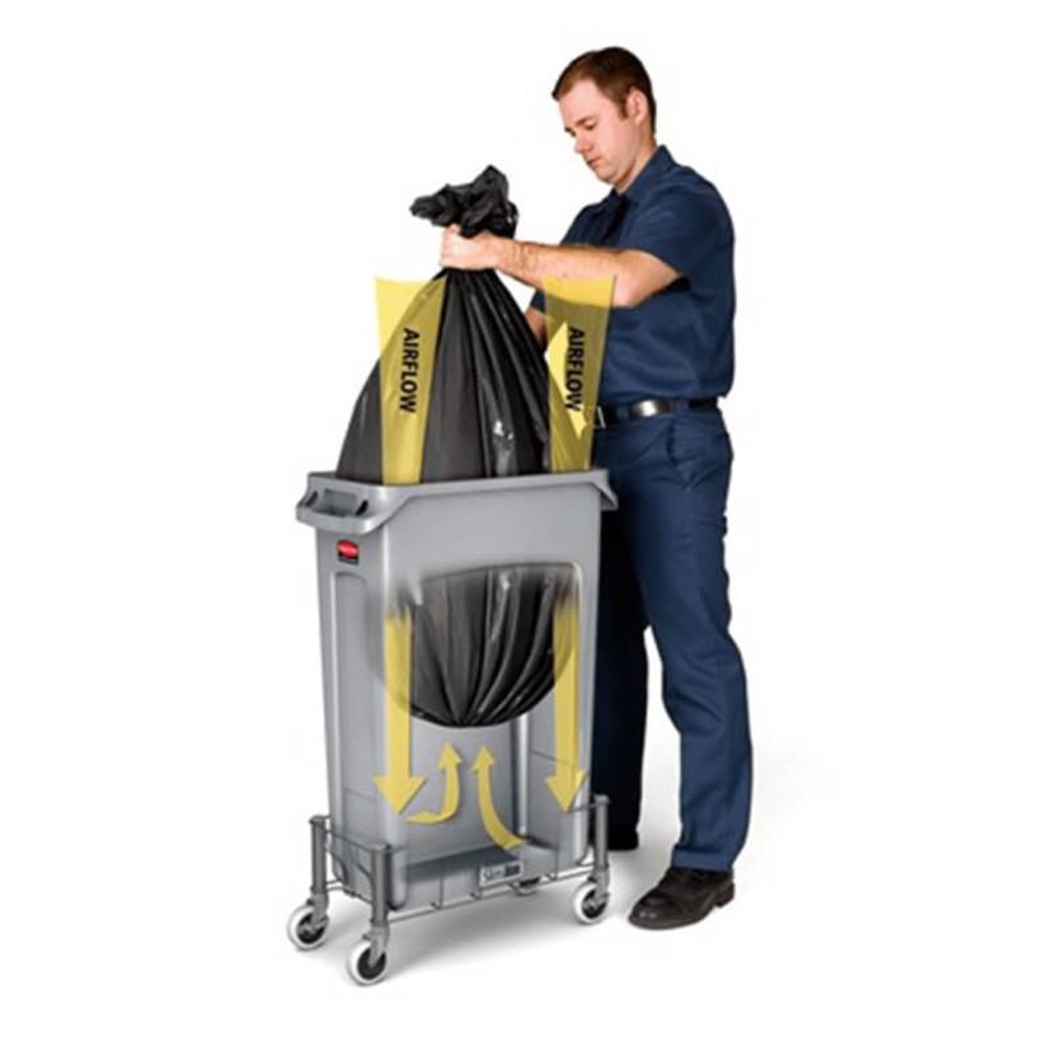 Voir la diapositive 6 : RUBBERMAID Rubbermaid Poubelle Slim Jim 60 L Gris