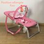 Voir la diapositive 4 : BAMBISOL Bambisol Transat Balancelle Bébé Luxe | Velours, Cale-Tête Réglable | Full Rose