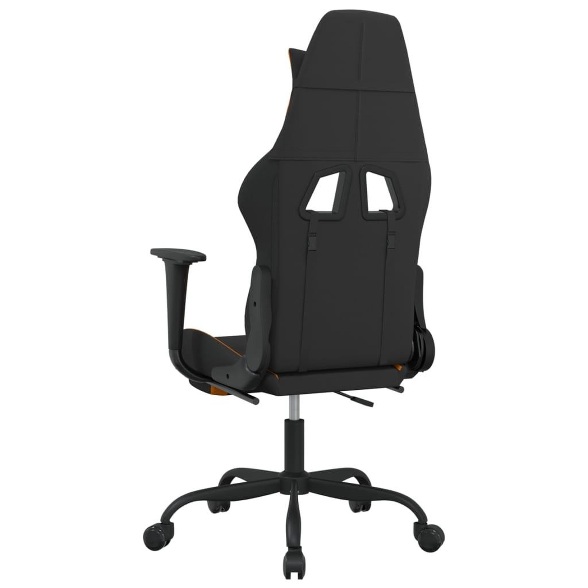 Voir la diapositive 5 : VIDAXL Chaise de jeu avec repose-pied Noir et orange Tissu