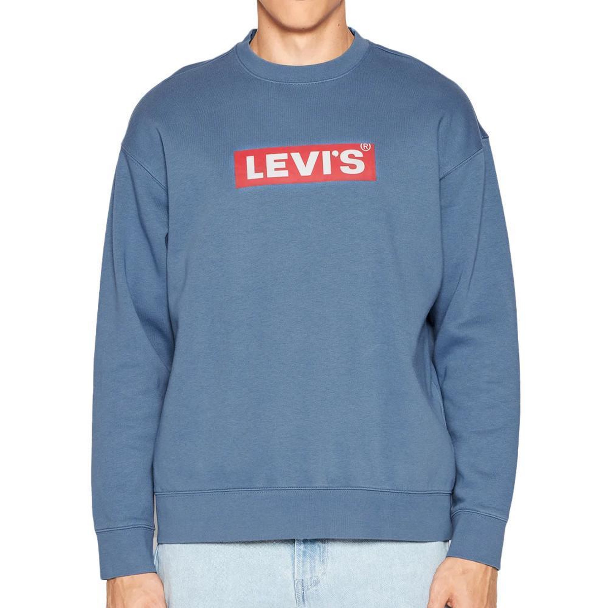 Levi's Sweat Marine Homme Levi's Relaxed Graphic Crew. Coloris disponibles : Bleu