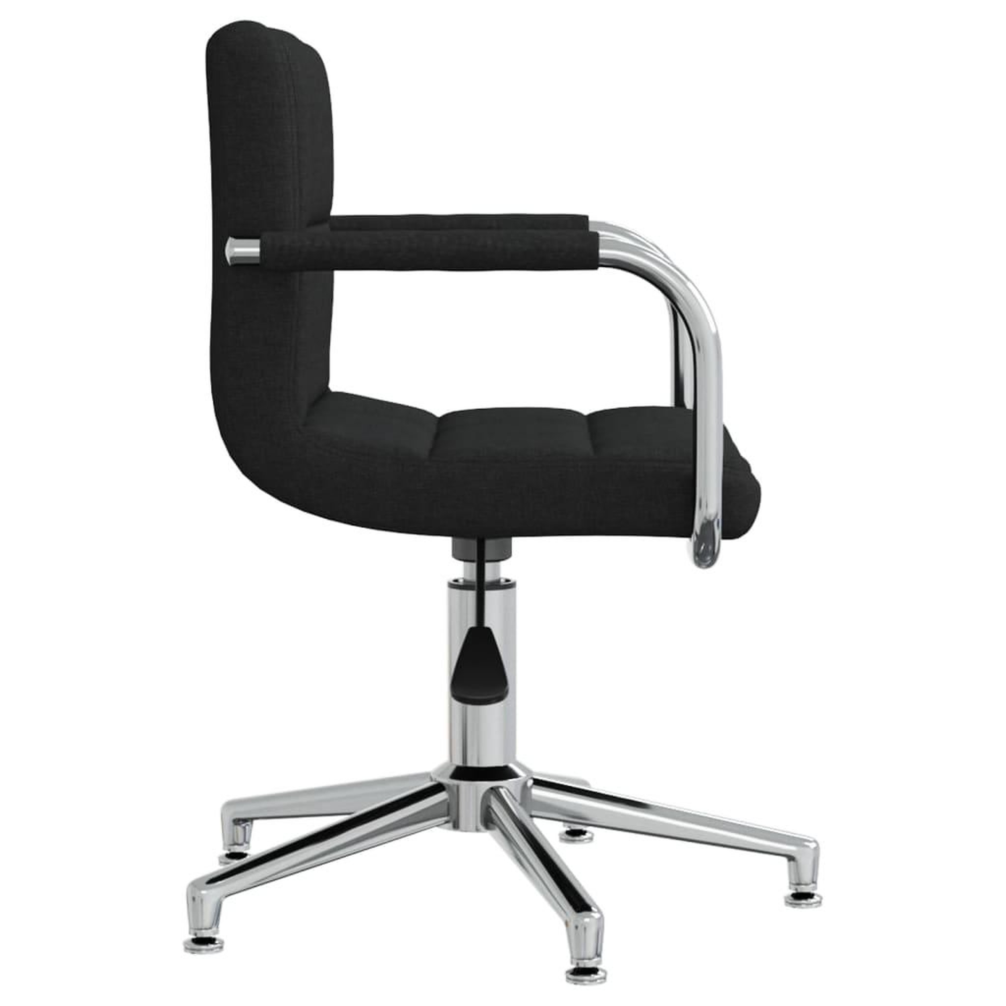 Voir la diapositive 3 : VIDAXL Chaise pivotante de salle a manger Noir Tissu