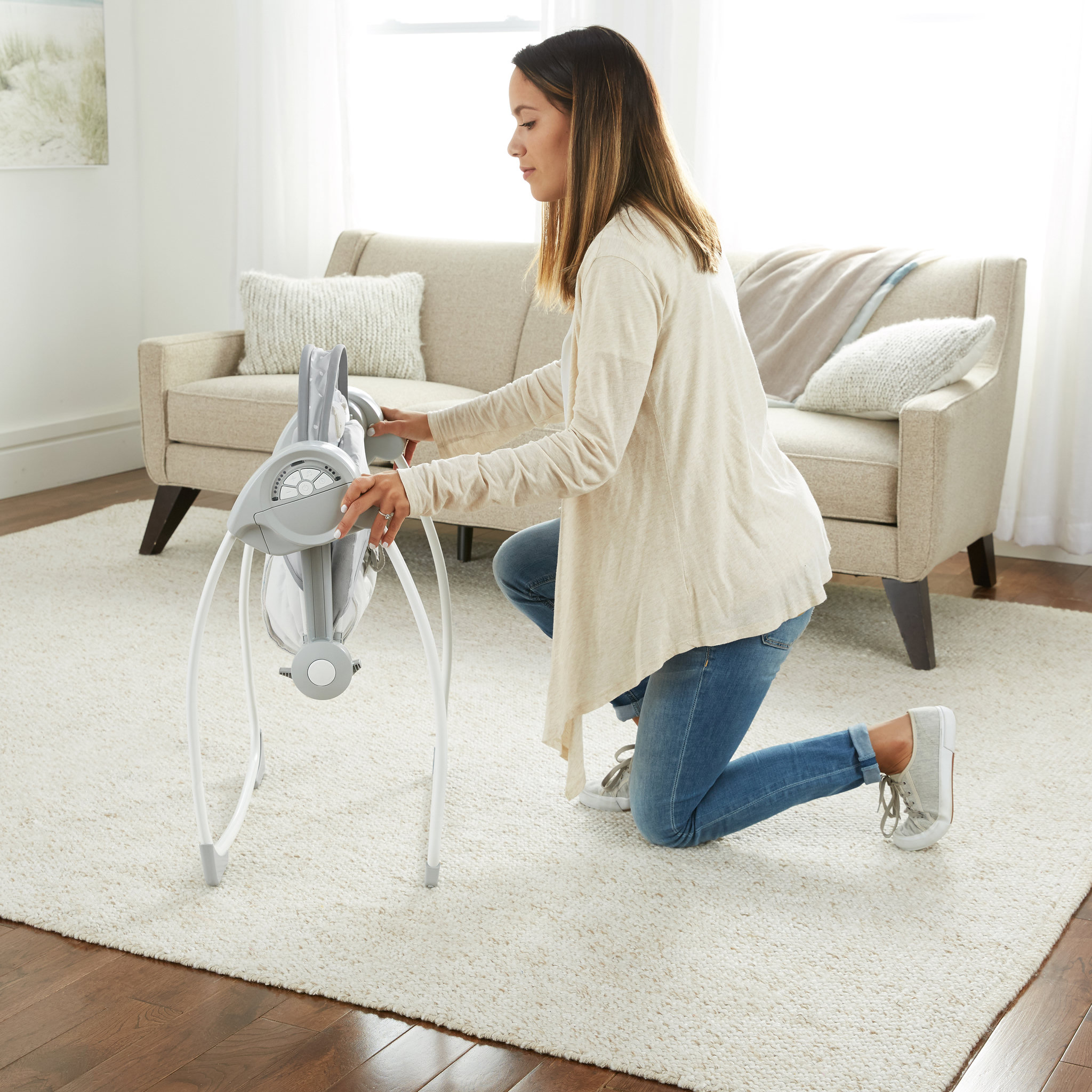 Voir la diapositive 5 : Ingenuity Balancelle portable Agneau câlin