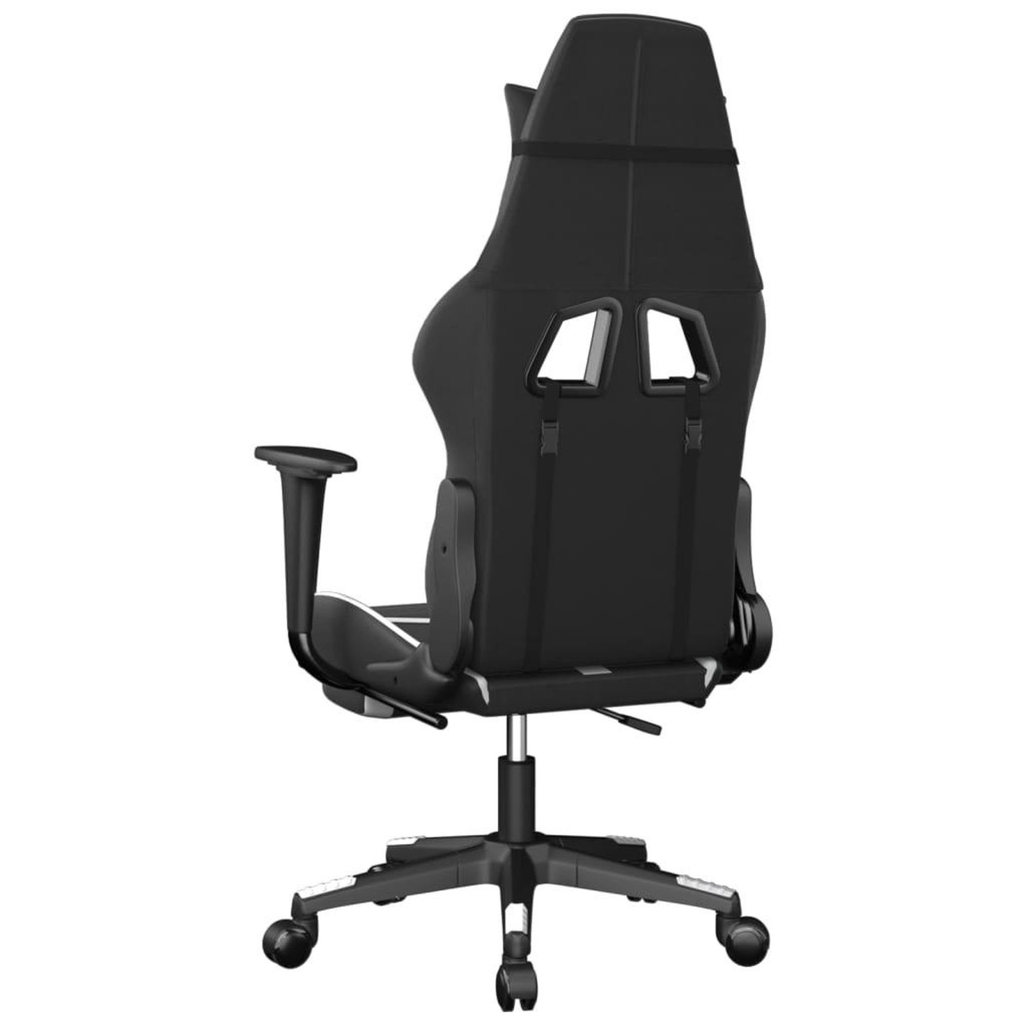 Voir la diapositive 5 : VIDAXL Chaise de jeu avec repose-pied Noir et blanc Similicuir