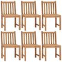 Voir la diapositive 2 : VIDAXL Chaises de jardin lot de 6 avec coussins Bois de teck massif
