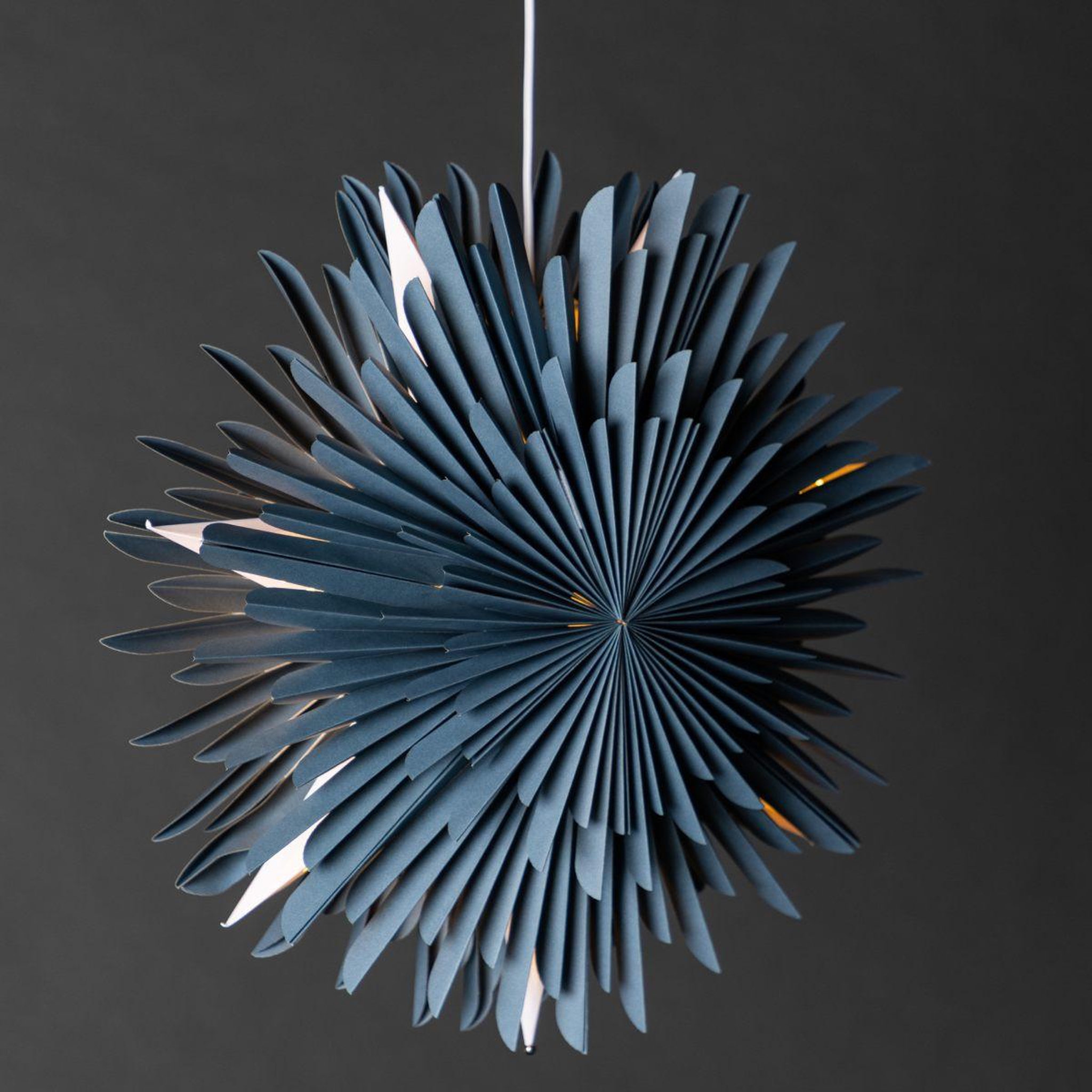 Voir la diapositive 6 : Paris Prix Lampe suspension design  selen  46cm bleu