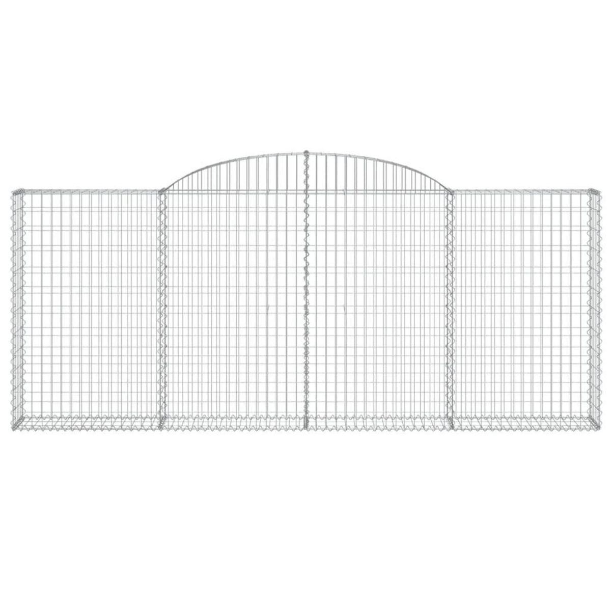 VIDAXL Paniers a gabions arques 10 pcs 300x30x120/140 cm fer galvanise