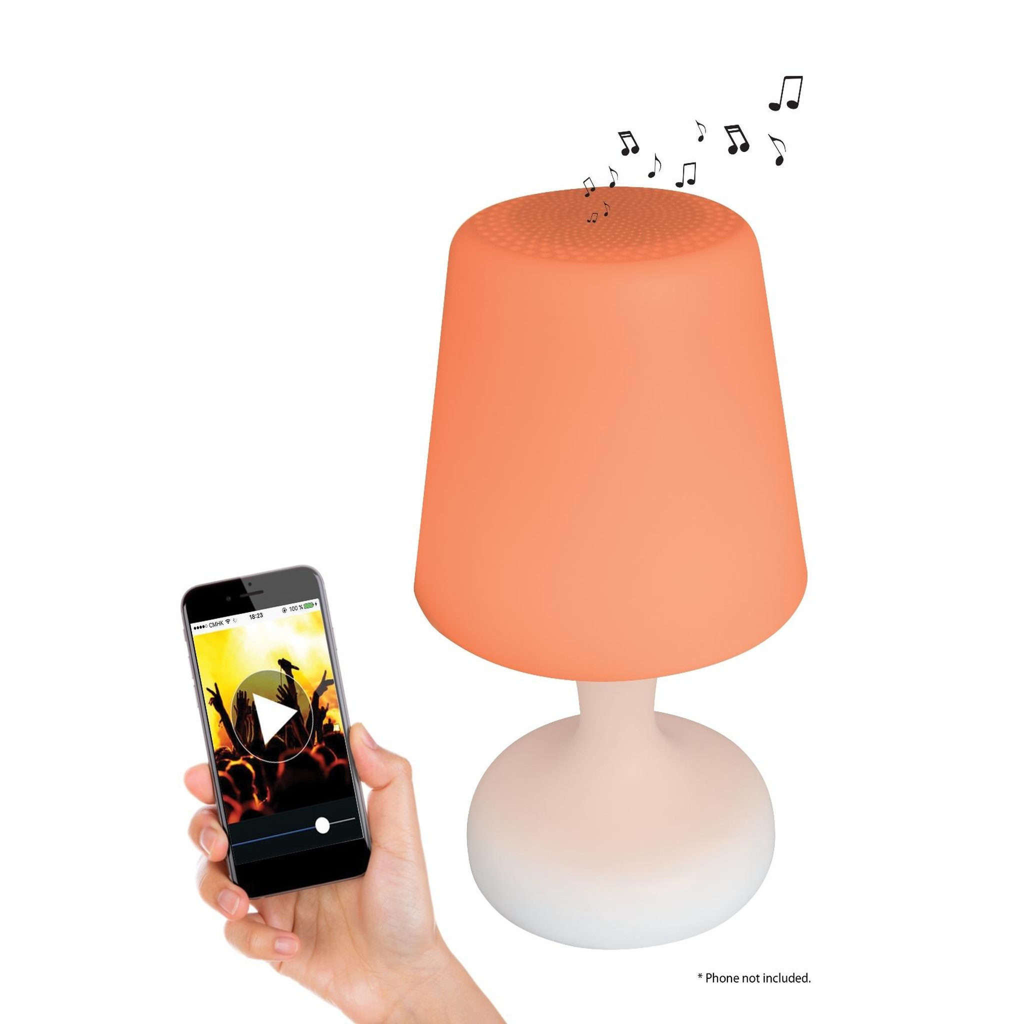 Voir la diapositive 2 : Lexibook Lampe de table bluetooth multicouleurs waterproof