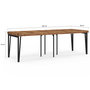 Voir la diapositive 6 : ID MARKET Table console extensible AUSTRIA 10 personnes 235 cm design industriel