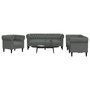 Voir la diapositive 1 : VIDAXL Ensemble de canapes 3 pcs gris fonce tissu