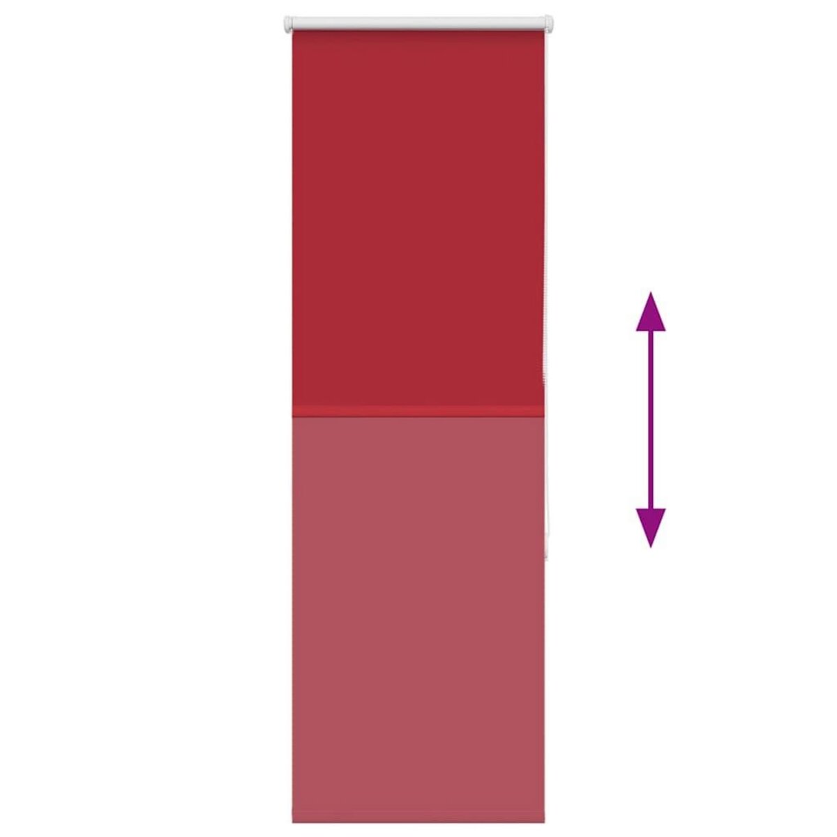 VIDAXL Store enrouleur occultant rouge largeur du tissu 45,7 cm