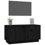 Voir la diapositive 4 : VIDAXL Meuble TV Noir 80x35x40,5 cm Bois de pin massif