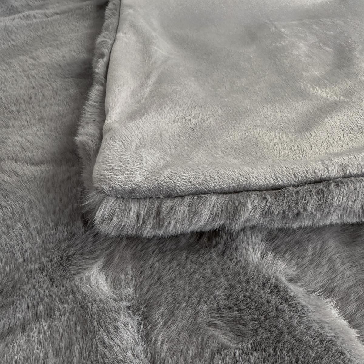 FUTURE HOME Plaid fausse fourrure 130x150 cm