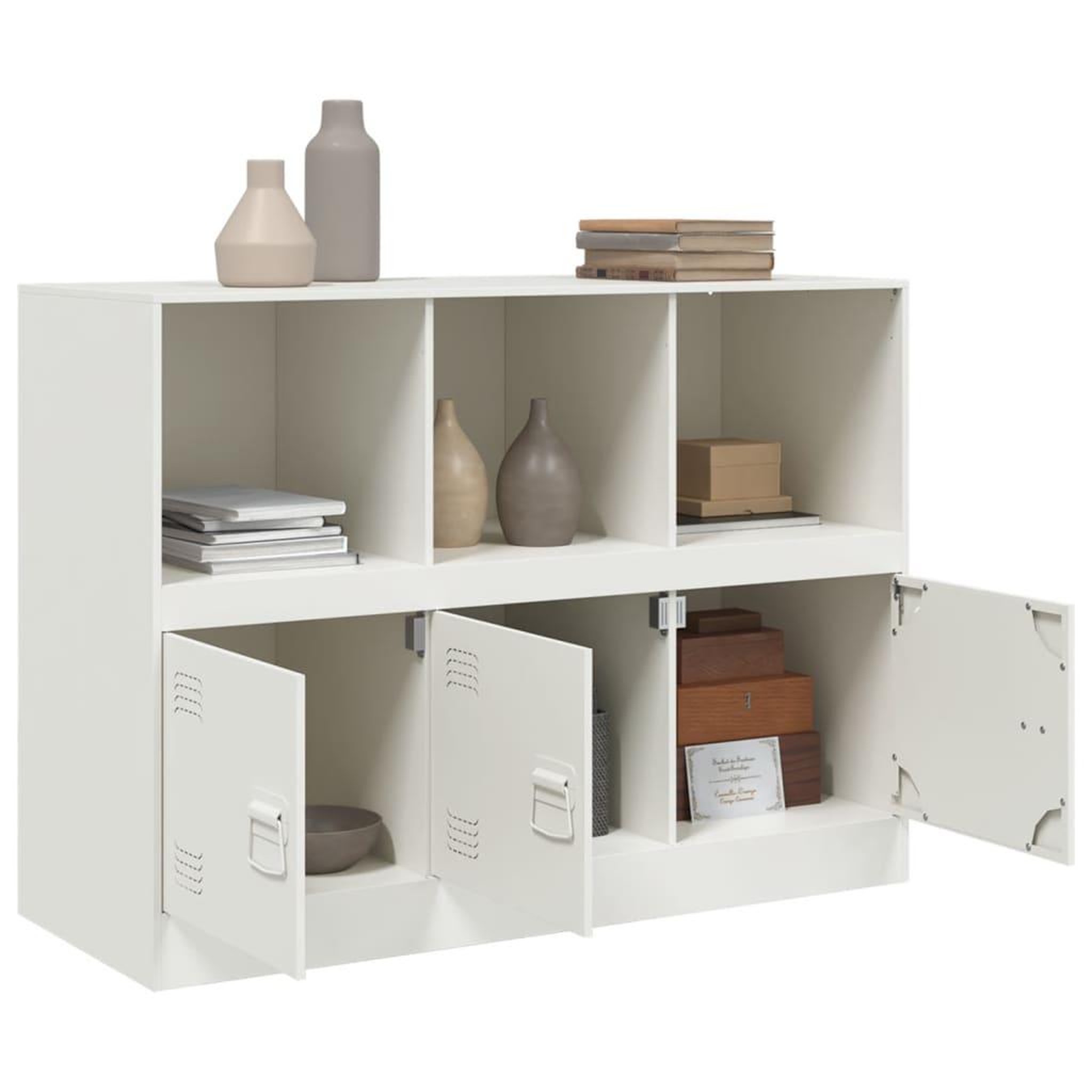 Voir la diapositive 5 : VIDAXL Buffet blanc 99x39x73 cm acier