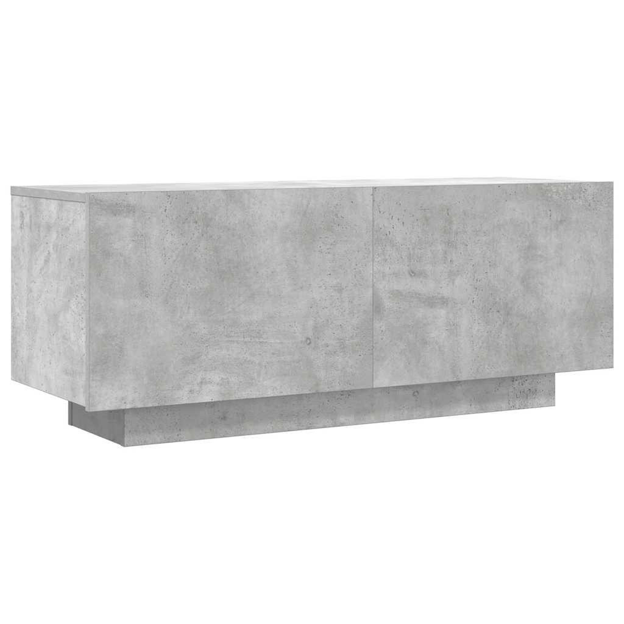 Voir la diapositive 2 : VIDAXL Meuble TV Gris beton 100x35x40 cm Bois d'ingenierie