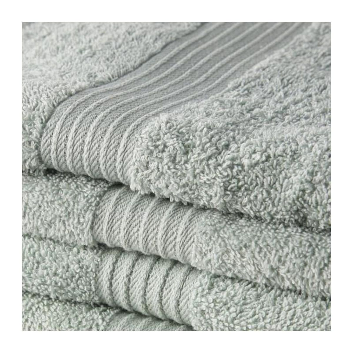 Today TODAY Essential - Lot de 5 draps de bain 70x130 cm 100% Coton coloris céladon