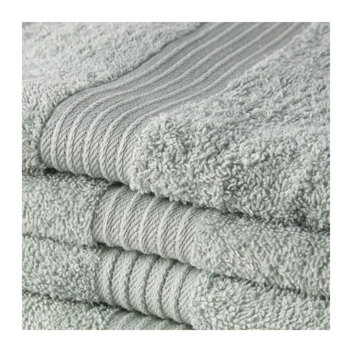 Today TODAY Essential - Lot de 5 draps de bain 70x130 cm 100% Coton coloris céladon