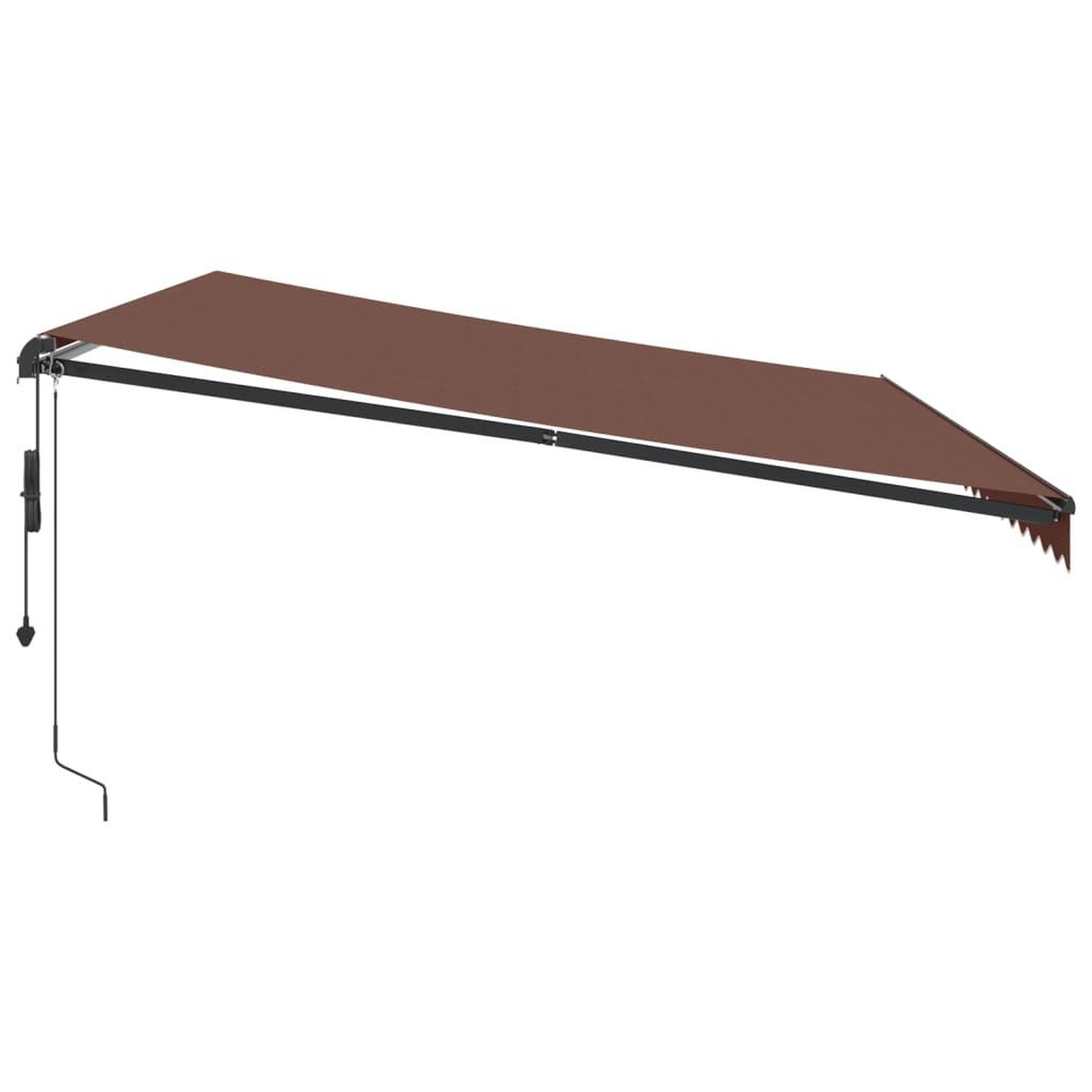 Voir la diapositive 5 : VIDAXL Auvent retractable automatique avec LED marron 500x350 cm
