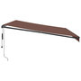 Voir la diapositive 5 : VIDAXL Auvent retractable automatique avec LED marron 500x350 cm