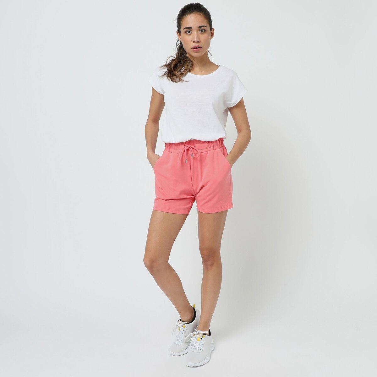 INEXTENSOSPORT Bermuda molleton femme rose corail femme