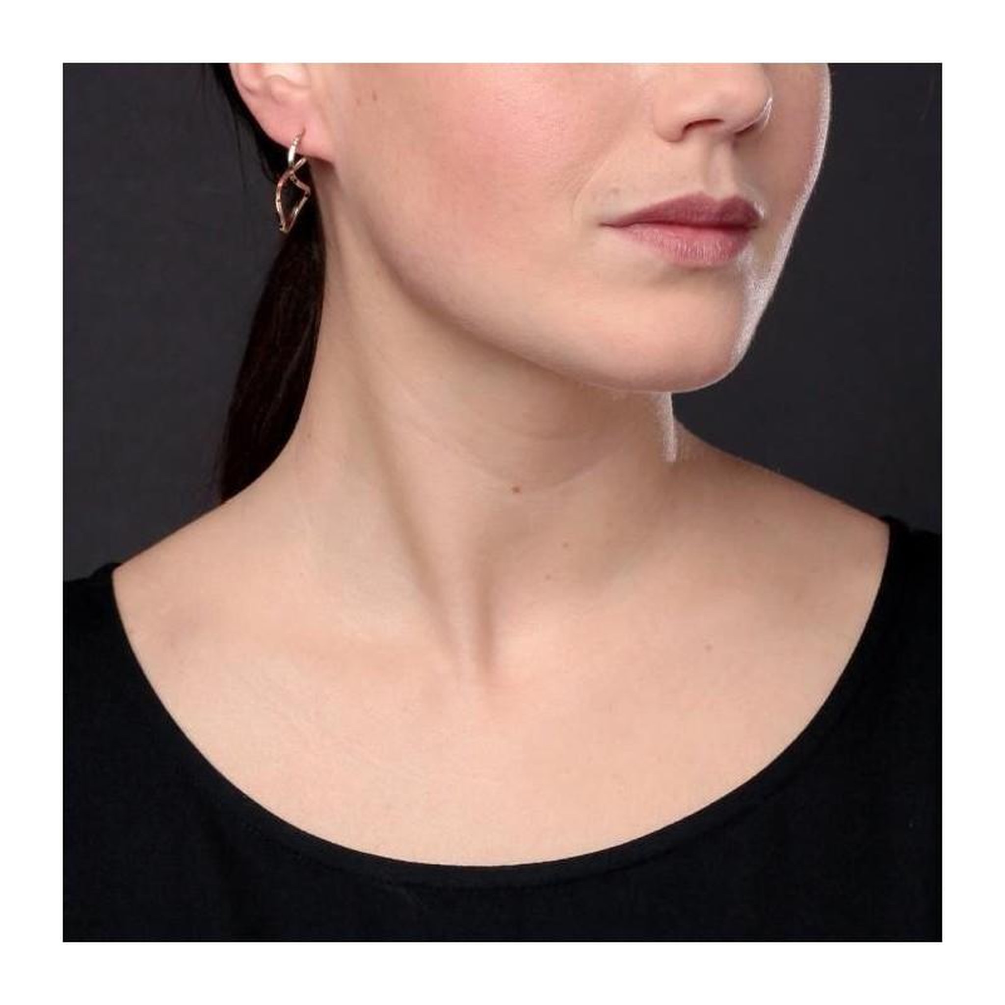 Voir la diapositive 2 : L'ATELIER D'AZUR Boucles d'Oreilles Créoles Infini - Or Jaune - Femme