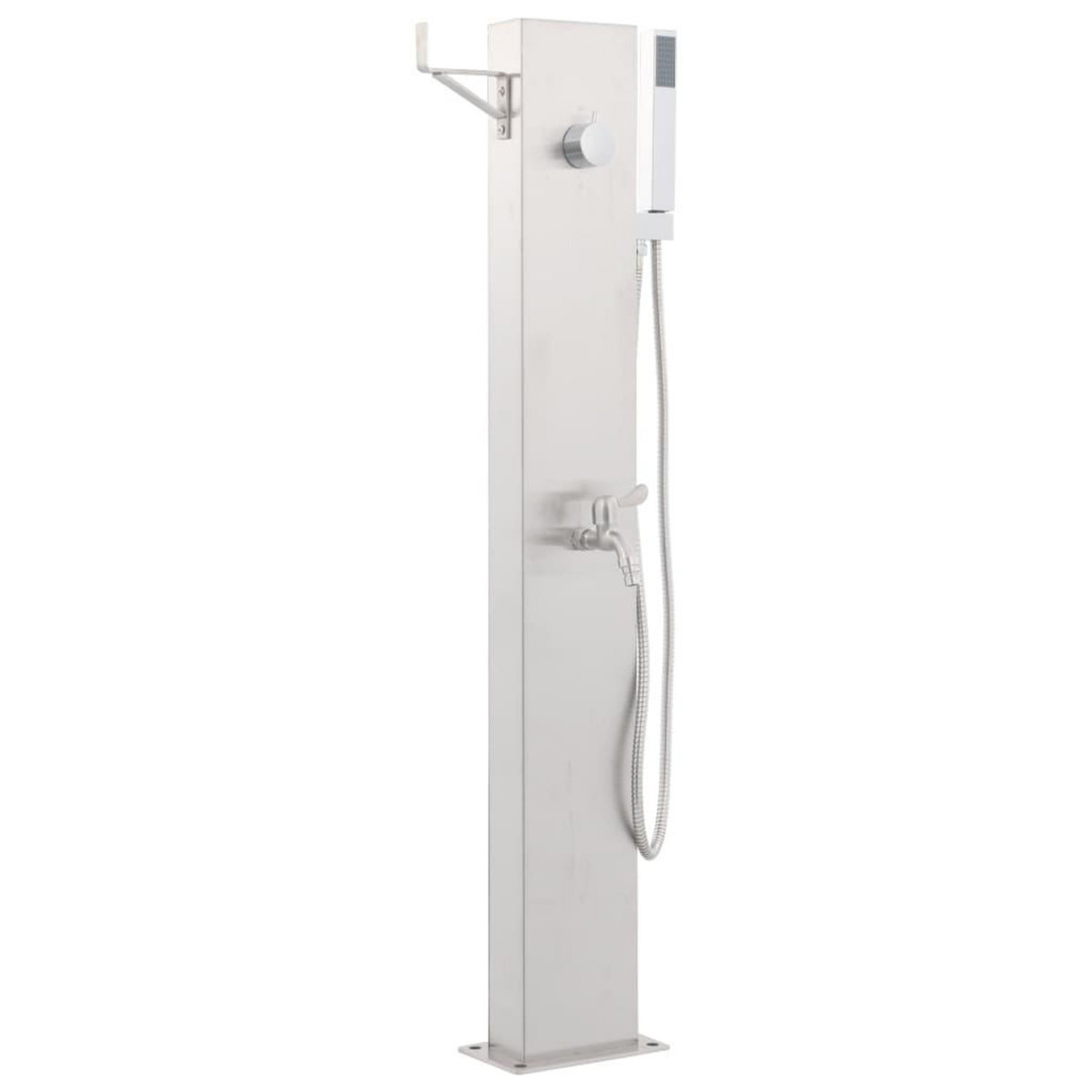 VIDAXL Robinet de douche de jardin 110 cm Acier inoxydable