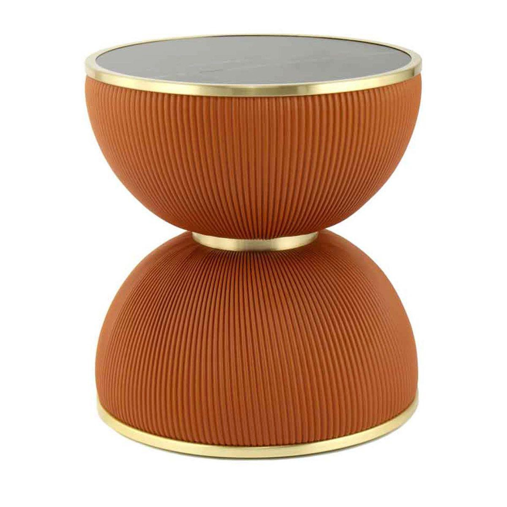 Paris Prix Table d'Appoint Design  Jokai  51cm Cognac & Or
