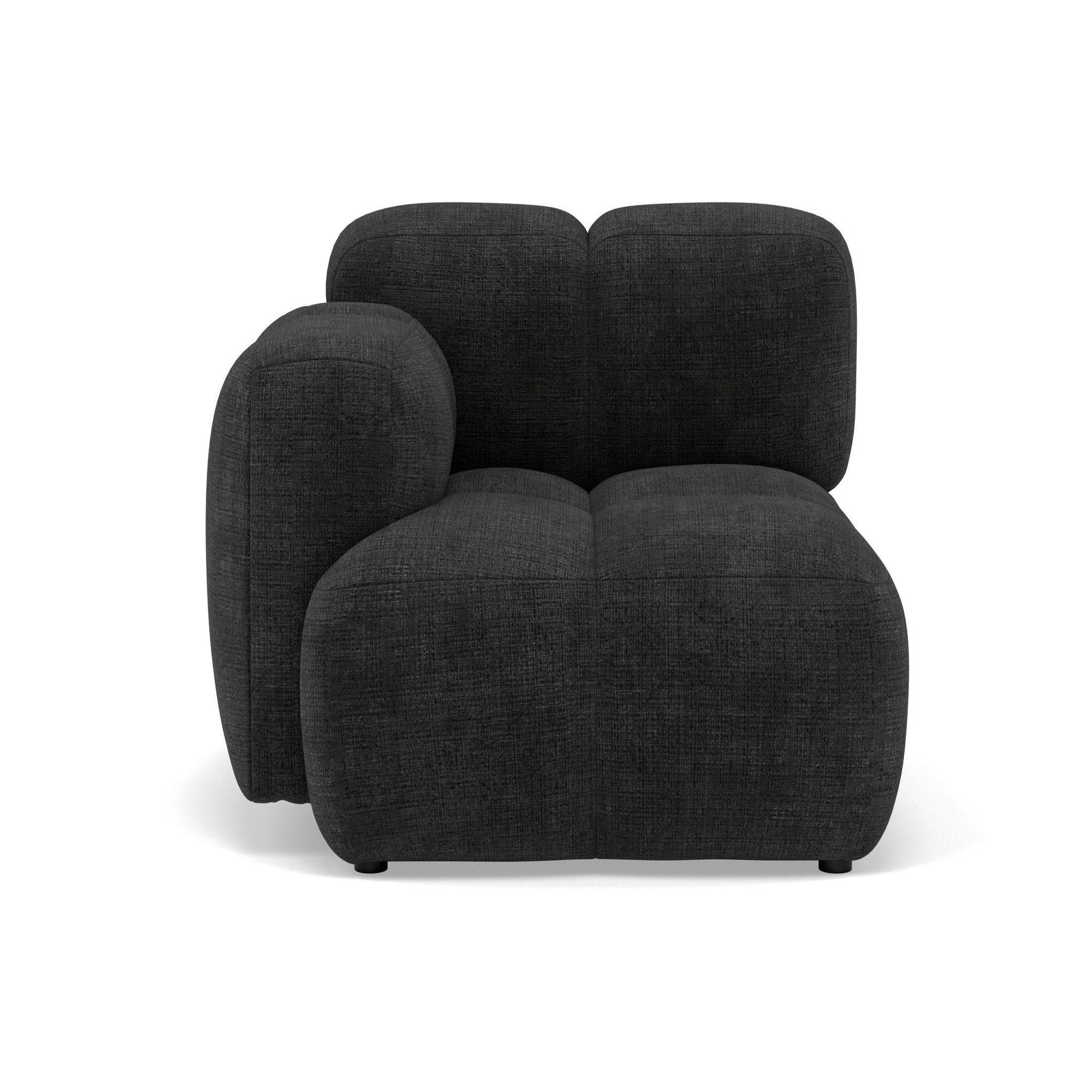 Voir la diapositive 1 : LISA DESIGN Grace - module d'assise gauche en velours texturé