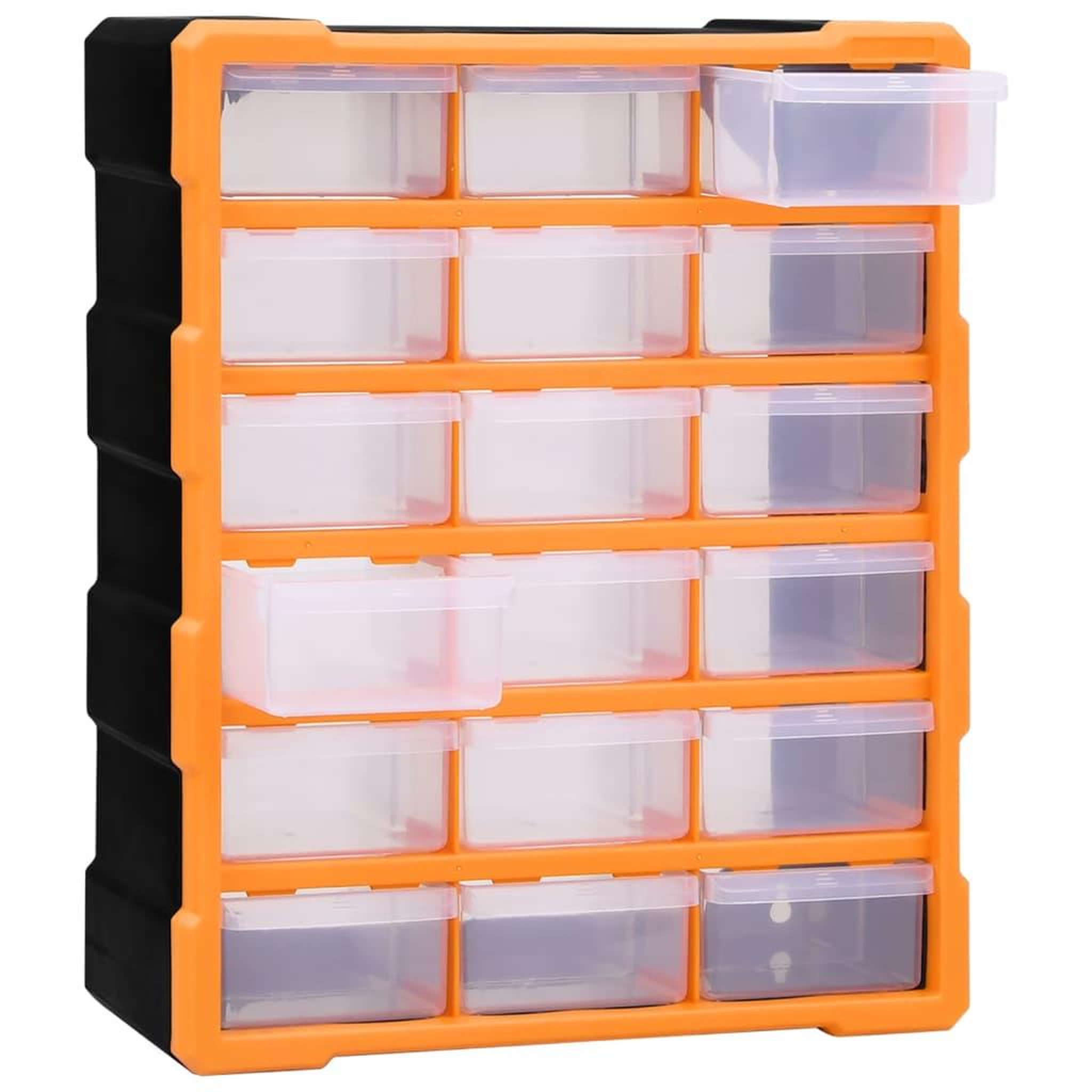 Voir la diapositive 5 : VIDAXL Organisateur multi-tiroirs avec 18 tiroirs centraux 38x16x47 cm