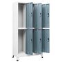 Voir la diapositive 5 : VIDAXL Armoire a casiers Gris clair et gris fonce 90x45x180 cm Acier