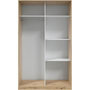 Voir la diapositive 6 : MARKET24 Armoire TOP - Décor chene - 2 Portes coulissantes - L120 x H200 x P50 cm