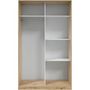 Voir la diapositive 6 : MARKET24 Armoire TOP - Décor chene - 2 Portes coulissantes - L120 x H200 x P50 cm
