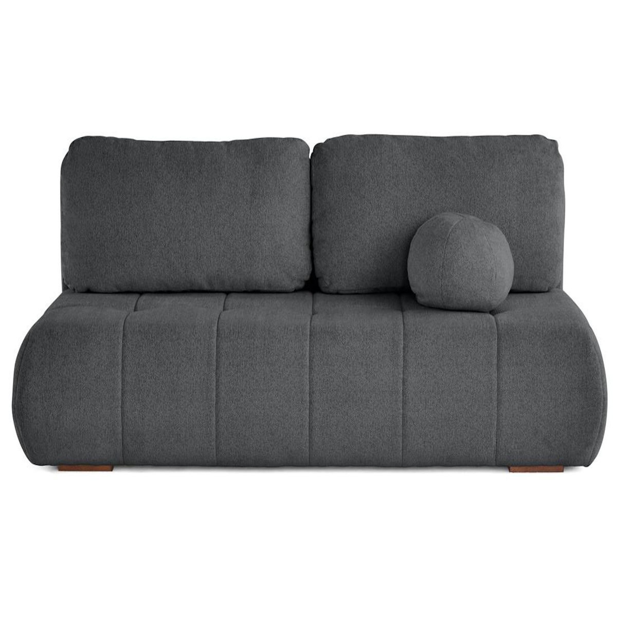 BEST MOBILIER Bowie - canapé 3 places convertible coffre + coussin rond inclus en tissu texturé