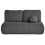 Voir la diapositive 1 : BEST MOBILIER Bowie - canapé 3 places convertible coffre + coussin rond inclus en tissu texturé