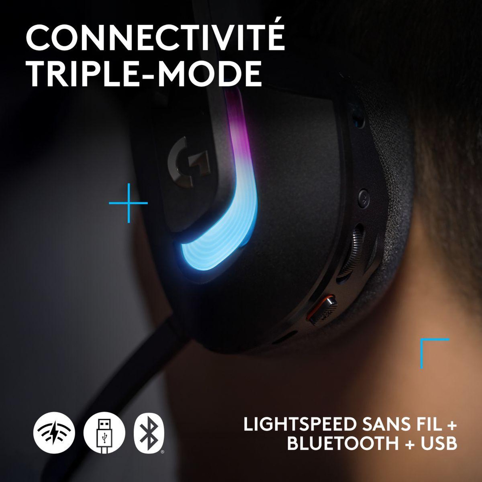 Voir la diapositive 5 : Logitech Casque gamer G522 LIGHTSPEED Noir