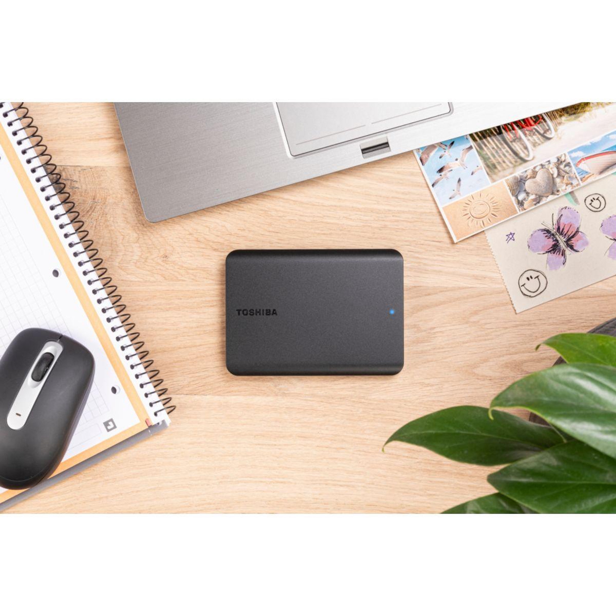 Voir la diapositive 4 : Toshiba Disque dur externe pack 4to canvio basics + housse