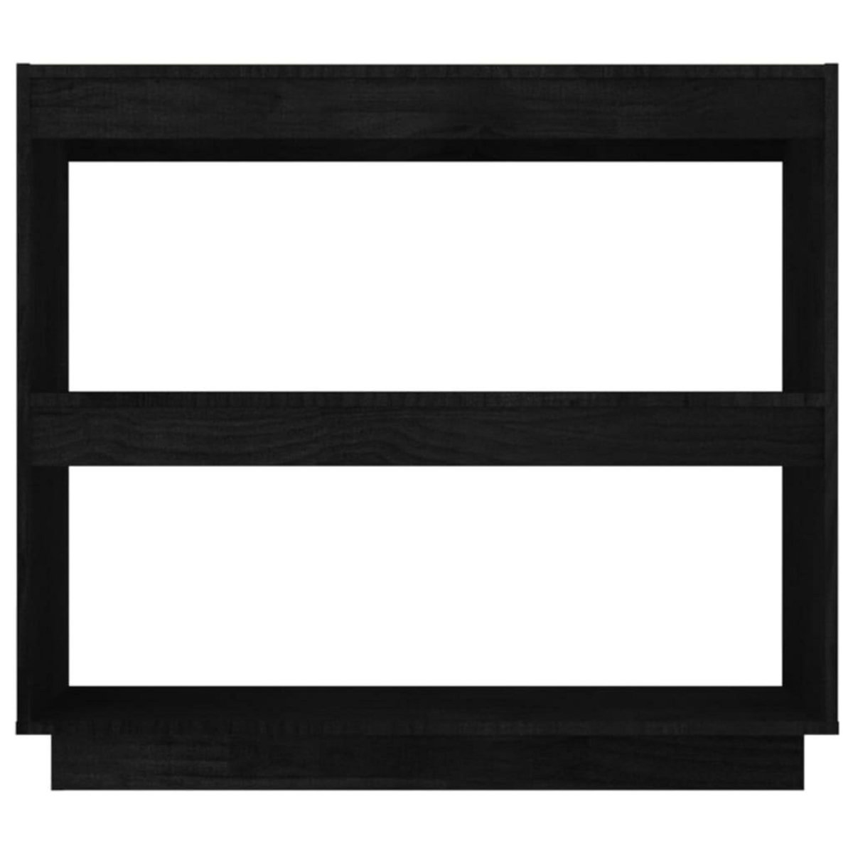 VIDAXL Bibliotheque Noir 80x35x71 cm Bois de pin massif