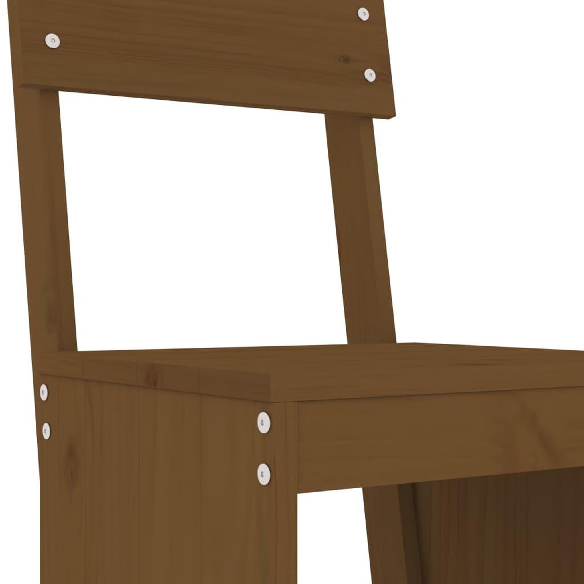 Voir la diapositive 5 : VIDAXL Ensemble de bar de jardin 5 pcs marron miel bois de pin massif