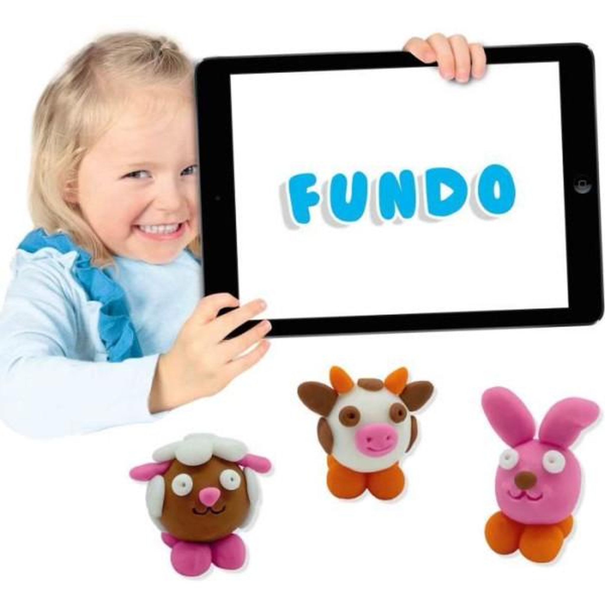 Voir la diapositive 2 : SES Creative Pâte a modeler FunDo - Animaux de la ferme (3x90gr-1x40gr) - SES CREATIVE - Interactive pour les jeunes enfants.
