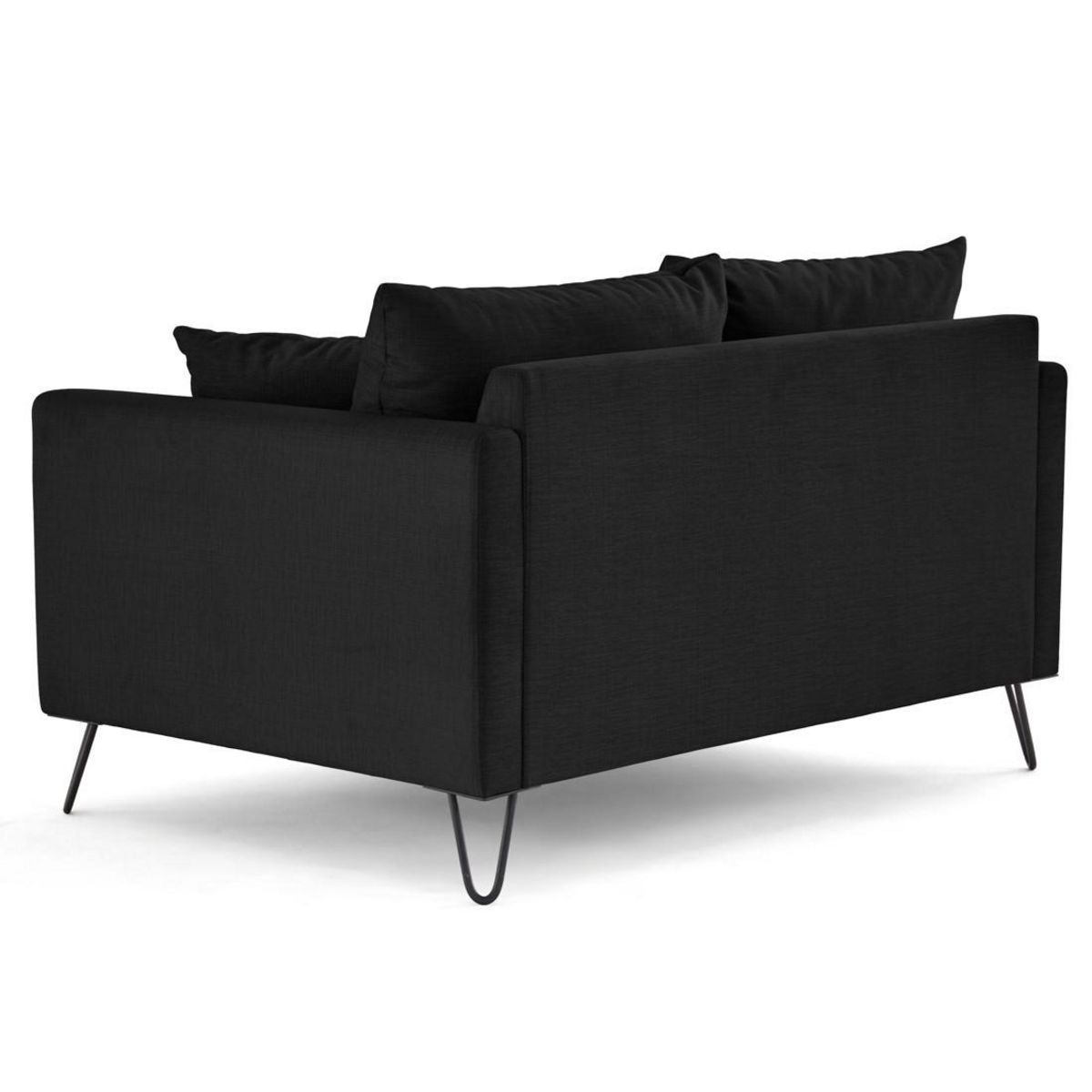 LISA DESIGN Ostrava - canapé droit 2 places en velours pieds en épingle