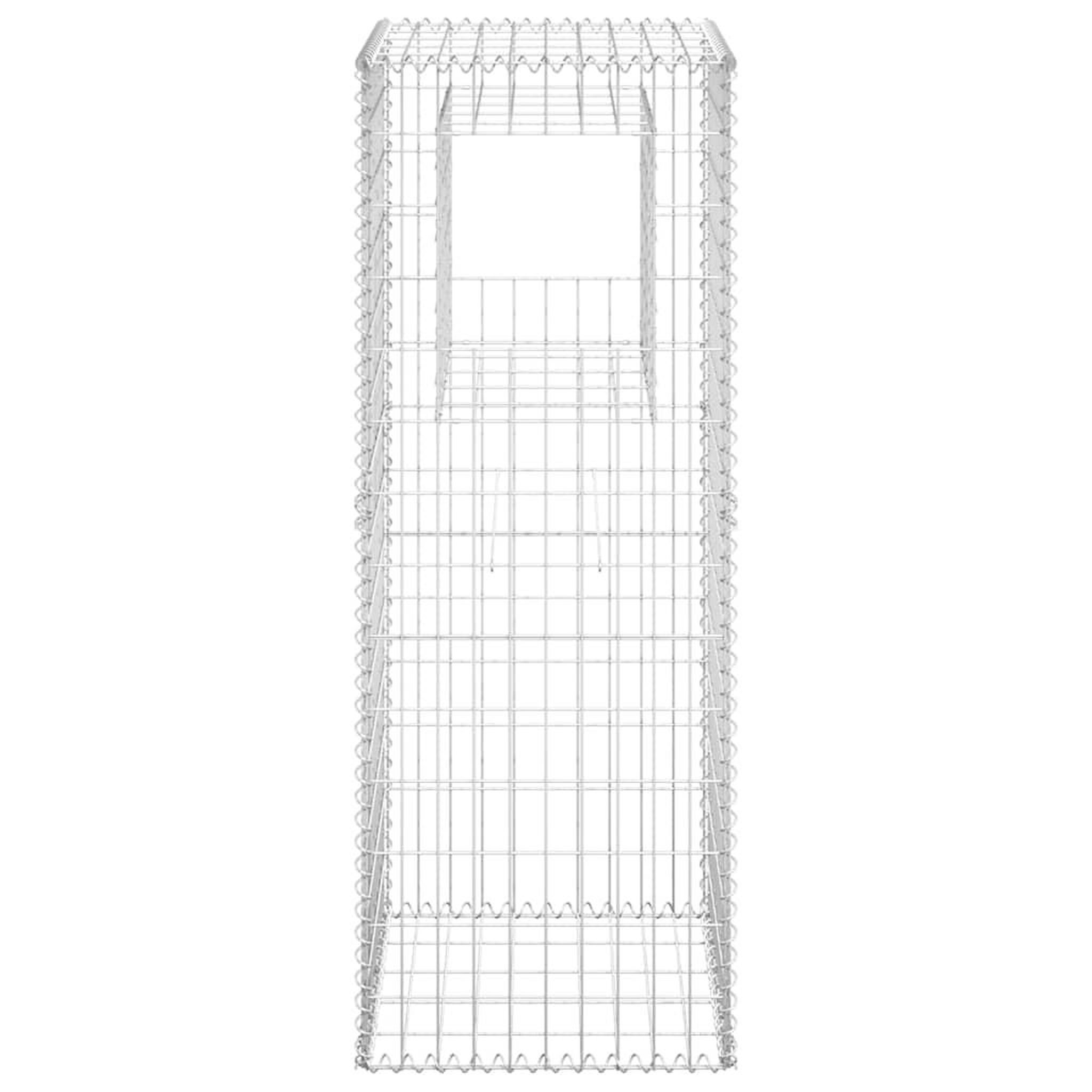 Voir la diapositive 3 : VIDAXL Poteau a panier de gabion 50x50x140 cm Fer