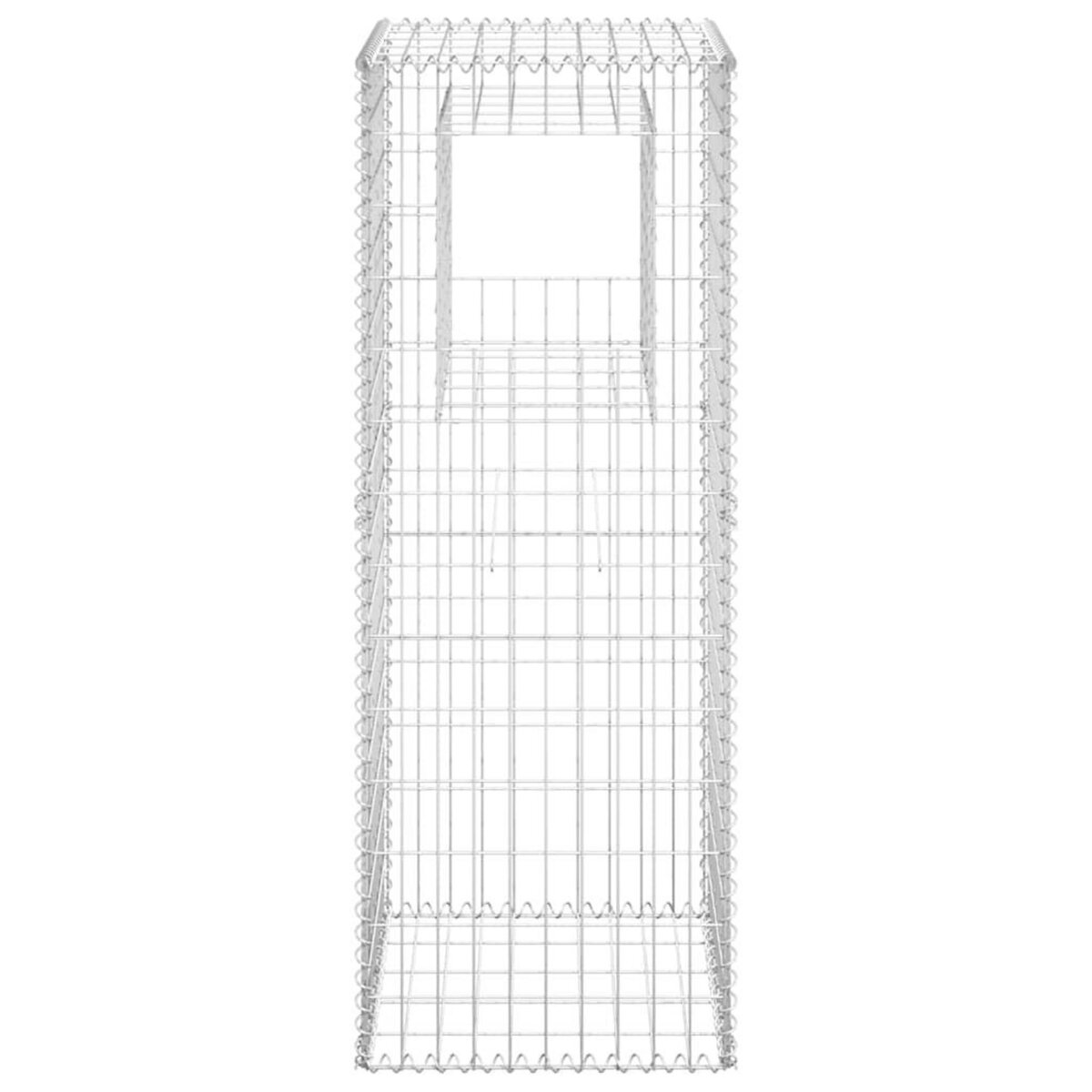 VIDAXL Poteau a panier de gabion 50x50x140 cm Fer