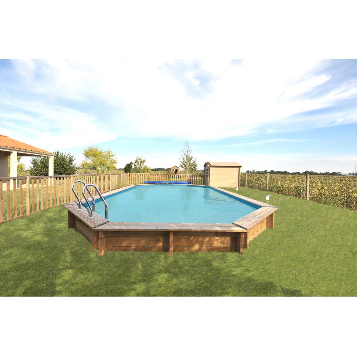 SUNBAY Piscine bois Avila 9.42 x 5.92 x H1.46m