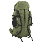 VIDAXL Sac à dos de randonnée vert armée 100 L tissu oxford