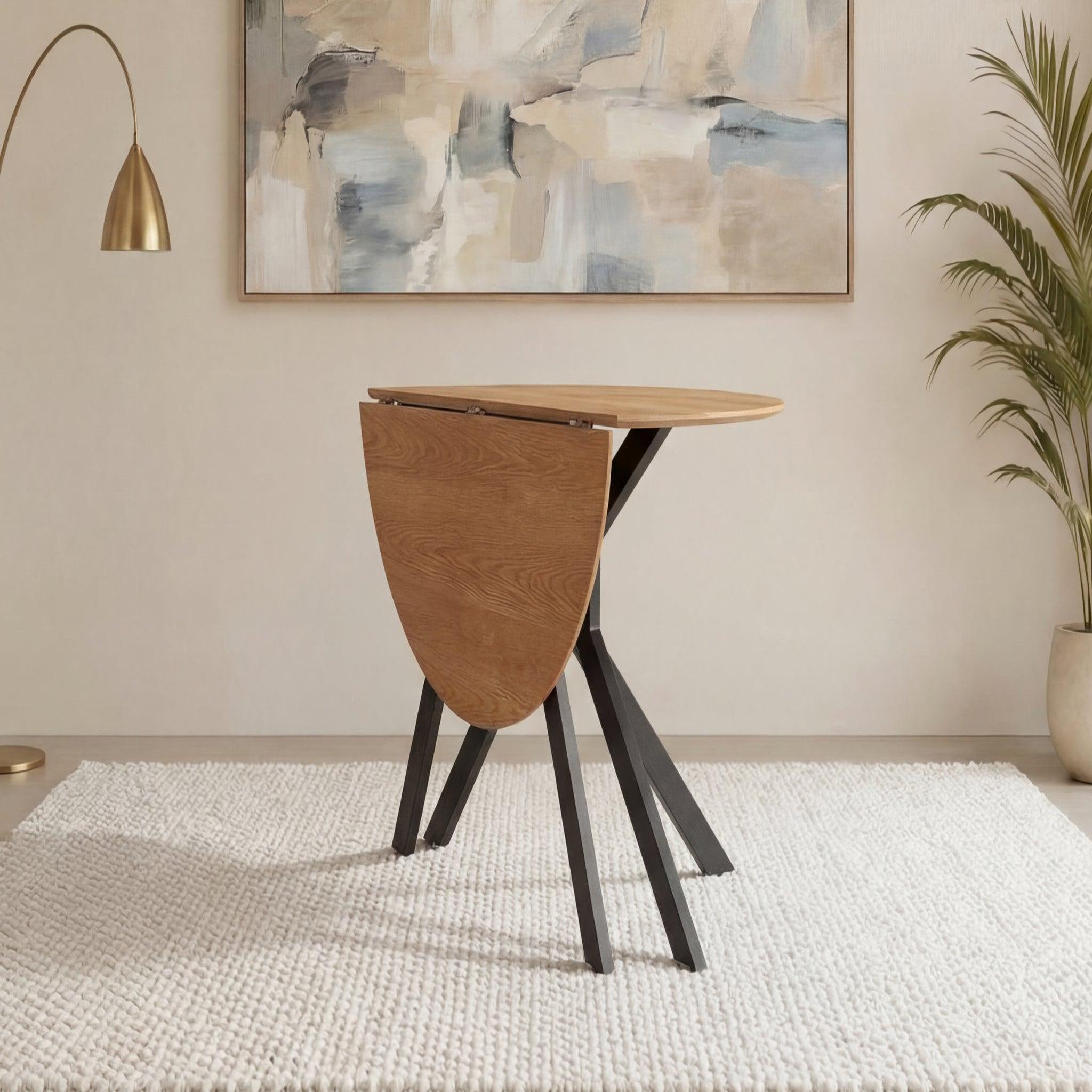 Voir la diapositive 6 : CASANOVA PARIS Riva - table à manger pliante ronde 110cmpieds en métal