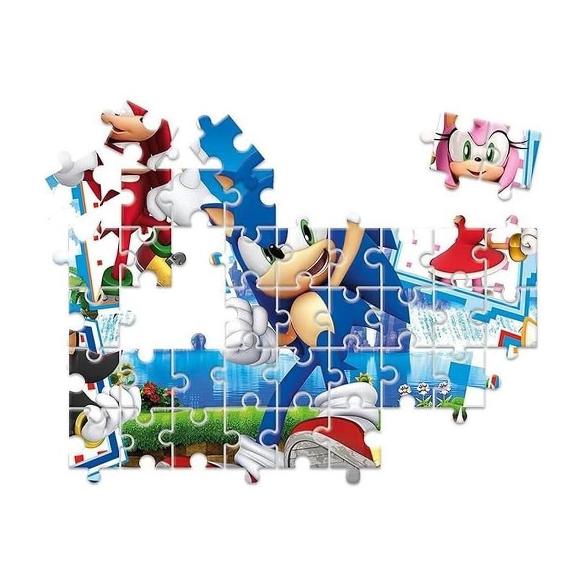 Voir la diapositive 4 : CLEMENTONI Clementoni - Edukit - Sonic - Coffret apprentissage 4 en 1 - 2 puzzles, 1 mémo, 1 jeu de 6 cubes - Fabriqué en Italie -Dés 4a