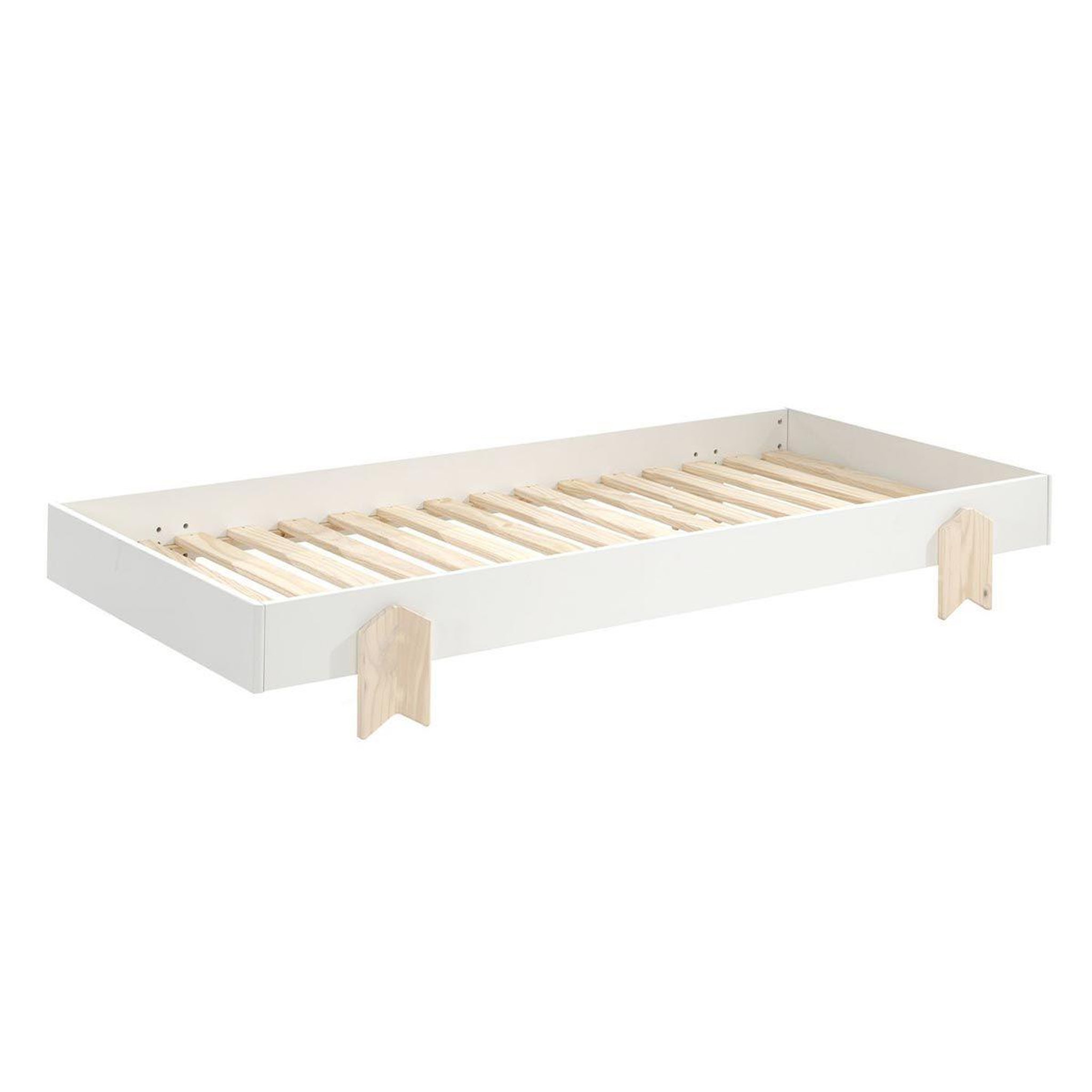 Voir la diapositive 3 : Paris Prix Lit enfant en bois  modulo arrow iii  90x200cm blanc